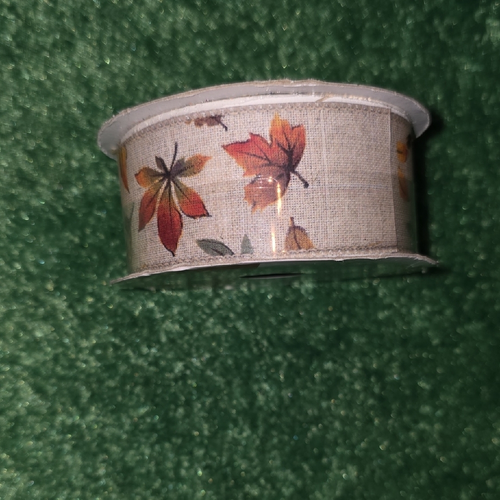 Autumn Leaf Pattern Ribbon - Picture 5 of 5
